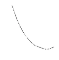 Bling Jewelry Bead Bar Ball 1.5MM Sterling Silver Chain Necklace for Nickel-Free Italy Made