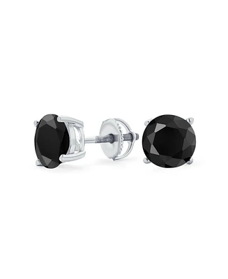 Bling Jewelry Round Cubic Zirconia Cz Solitaire Stud Earrings Rose Gold Plated Sterling Silver Screwback