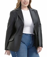 Bgsd Plus Ruth Leather Blazer Jacket
