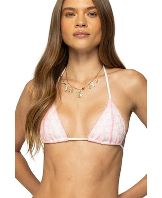 Edikted Women's Clayton Lace Triangle Bikini Top