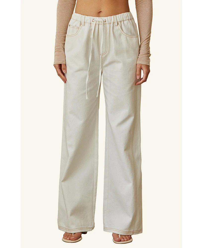 Crescent Women's Rena White Denim Pants