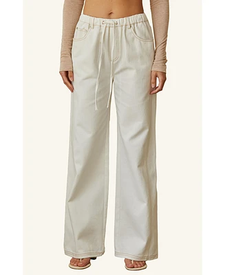 Crescent Women's Rena White Denim Pants