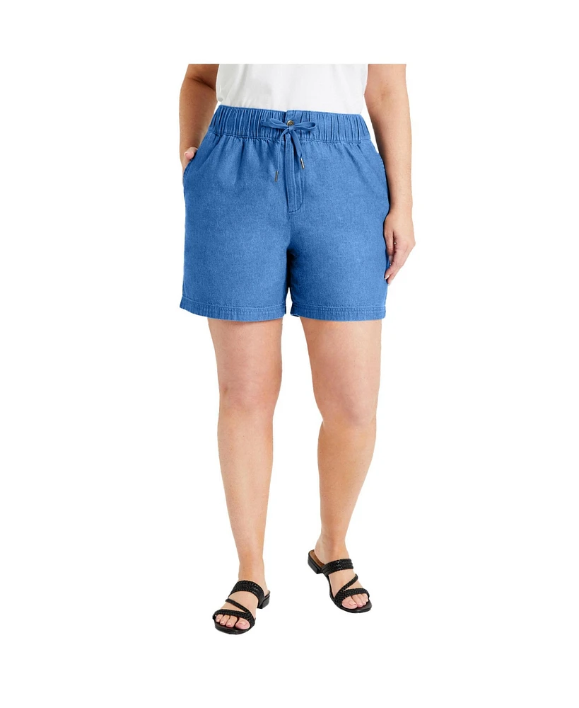 June + Vie Plus Denim Bermuda Shorts