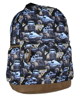 Monster Jam Backpack All-Over Print Megalodon Truck Design School Book Bag