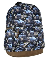 Monster Jam Backpack All-Over Print Megalodon Truck Design School Book Bag