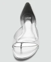 Mango Women's Metallic Leather Sandals