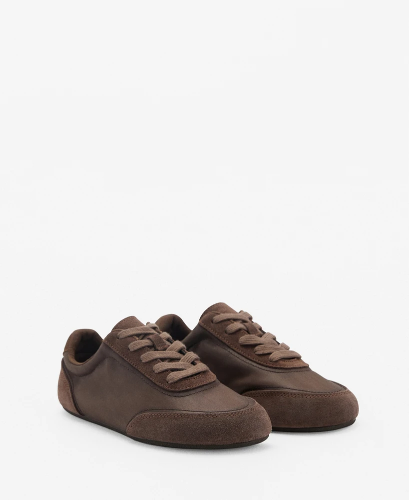 Mango Women's Suede Blend Sneakers
