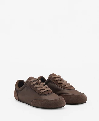 Mango Women's Suede Blend Sneakers