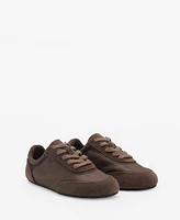 Mango Women's Suede Blend Sneakers