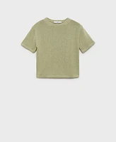 Mango Women's Short-Sleeved Knitted Cotton Sweater