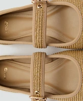 Mango Women's Buckle Strap Cotton Shoes