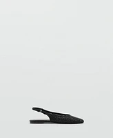 Mango Women's Braided Leather Effect Shoes