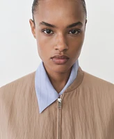 Mango Women's Lyocell Bomber Jacket