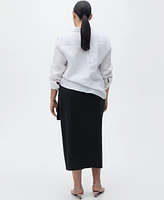Mango Women's Linen Sarong Skirt