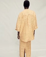 Mango Women's Textured Oversize Shirt