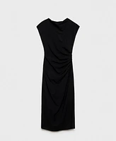 Mango Women's Draped Straight Dress