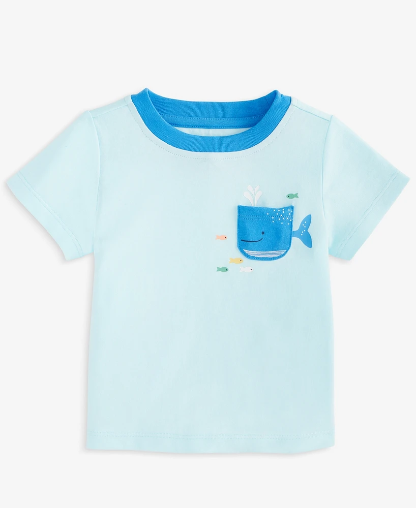 First Impressions Baby Boys Whale Graphic Pocket T-Shirt, Exclusively at Macy's