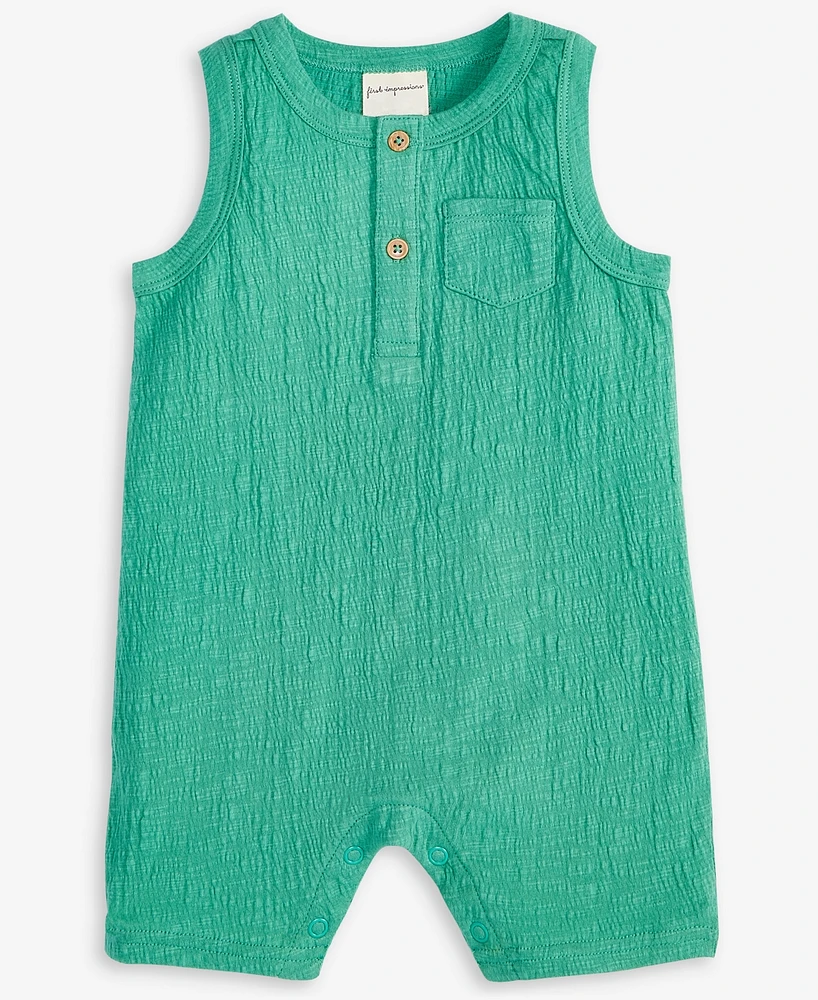 First Impressions Baby Boys Knit Gauze Sunsuit, Exclusively at Macy's