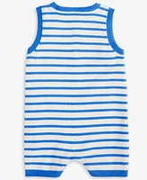 First Impressions Baby Seaside Striped Cotton Romper, Exclusively at Macy's