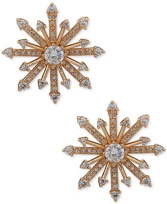 Anne Klein Gold-Tone Cubic Zirconia Star Stud Earrings