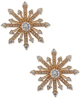 Anne Klein Gold-Tone Cubic Zirconia Star Stud Earrings