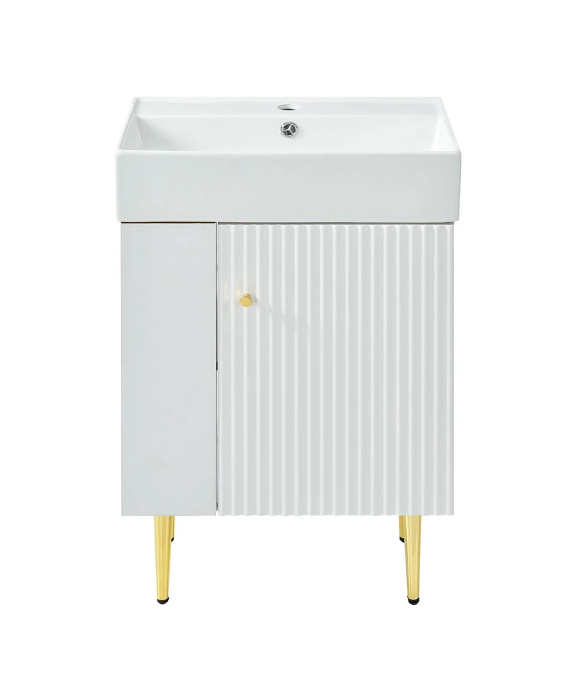 [Cabinet Only] 21.6" Bathroom vanity (Sink not included