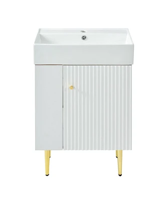 [Cabinet Only] 21.6" Bathroom vanity (Sink not included
