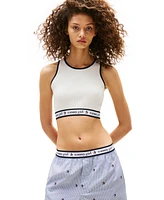 Tommy Girl Women's Cropped Knitted Tank Top