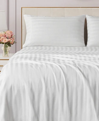 Juicy Couture Royal Dreams Damask Stripe 300-Thread Count Sateen Cotton -Pc. Sheet Set