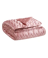 Juicy Couture Satin Heart Stitched Pc. Quilt Set
