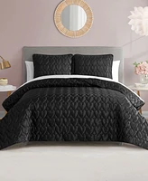 Juicy Couture Satin Heart Stitched 3 Pc. Quilt Set