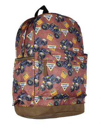 Monster Jam Backpack Jcb DIGatron Truck All-Over Print School Book Bag