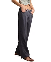 Lucky Brand Women's Linen Baggy Wide-Leg Pants