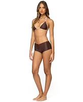 Edikted Women's Pinstripe Triangle Bikini Top