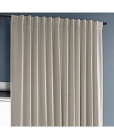 Half Price Drapes Birch Extra Wide Textured Faux Linen Room Darkening Curtain