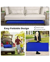 Gymnastics Pu Mat Thick Folding Panel Gym Fitness Exercise-Navy