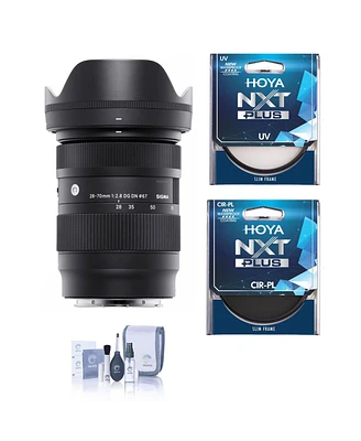Sigma 28-70mm f/2.8 Dg Dn Contemporary Lens for L Mount, Bundle with Hoya Nxt Plus 67mm Uv+Cpl Filter Kit, Cleaning Kit