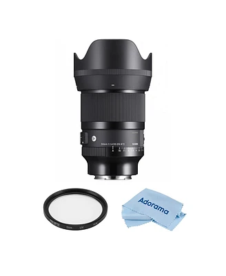 Sigma 50mm f/1.4 Dg Dn Art Lens for Sony E Bundle with 72mm Multi Coated Uv Filter, Microfiber Cleaning Cloth