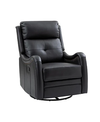 Susana Genuine Leather Swivel Rocker Recliner
