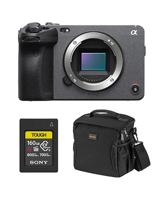 Sony FX30 Super 35 Cinema Line Camera with Tough 160GB CFexpress Type A Memory Card and Slinger Multi-Device Shoulder Bag