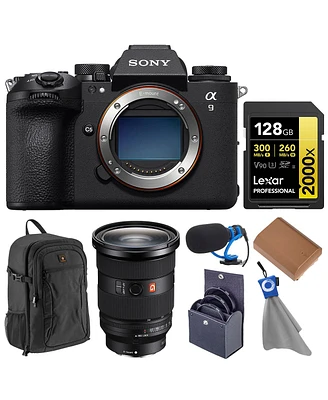 Sony Alpha a9 Iii Mirrorless Camera with Fe 24-70mm f/2.8 Gm Ii Lens, Bundle with TASC300 Microphone, 128GB Memory Card, Battery and 82mm Filter Kit