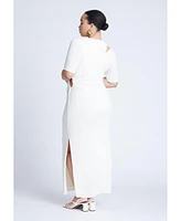 Eloquii Plus Cutout Detail Knit Maxi Dress