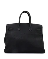 Pre-Owned HERMES Birkin Handbag Clemence with Palladium Hardware