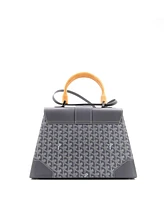 Pre-Owned Goyard Mm Saigon Top Handle Bag Coated Canvas with Leather