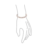 Bling Jewelry Simulated Pearl Stackable Strand Stretch Bracelet Crystal Rondelle Gold & Silver Plated Spacer