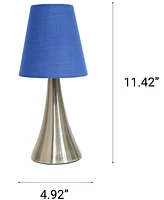 Creekwood Home 11.42" Metal Chic and Contemporary Duo Mini Touch Table Lamp Set