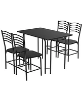 5 Pieces Wood Rectangular Dining Table Set