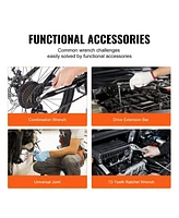Mechanics Tool Set And Socket Set, Drive Deep And Standard Sockets, 205 Pcs Sae And Metric Mechanic Tool Kit With Bits, Combination Wrench, Hex Wrench