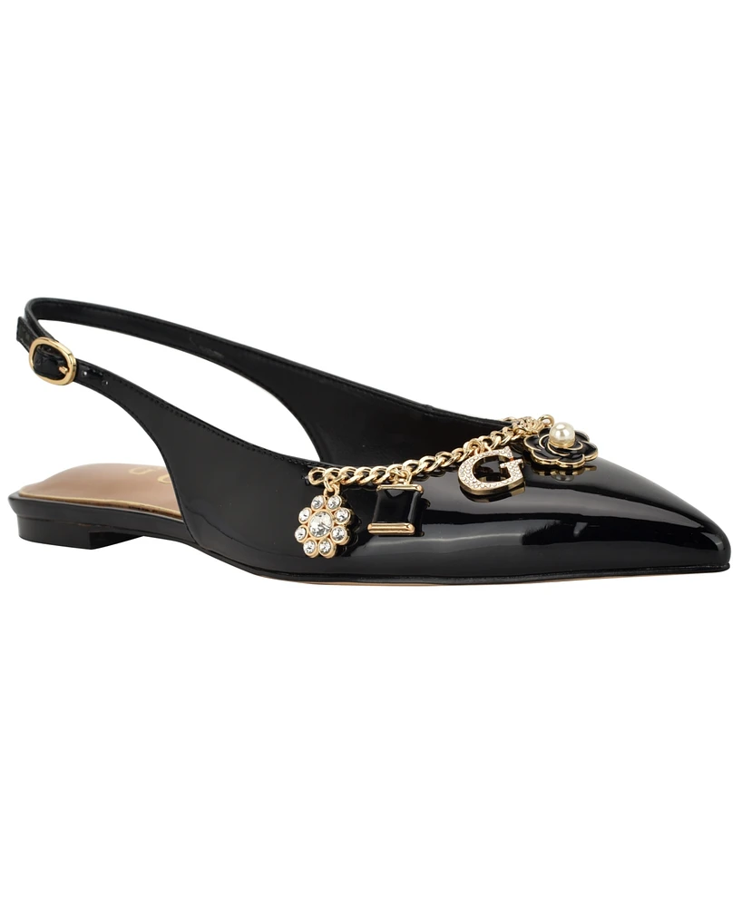 Guess Women's Daisee Charms Slingback Flats