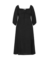 City Chic Plus Abbigail Elbow Sleeve Dress
